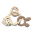 Silicone and Beech Teether “RABIT” Beige